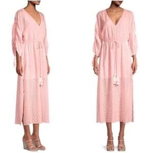 (60% OFF) Nwt Alice & Olivia Esmeralda Silk Blend Side Slit Midi Dress M $540